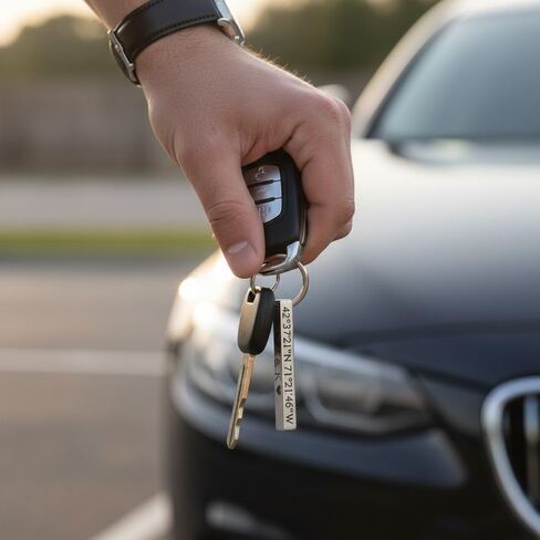 Drive Safe Custom Keychain - توقف عن فقدان مفاتيحك بأناقة | سلاسل مفاتيح شخصية ثلاثية الأبعاد بأسماء | فضي، أسود، ذهبي، ذهبي وردي، قوس قزح | هدايا الانتقال لمنزل جديد/شقة لعيد الميلاد in Saudi Arabia