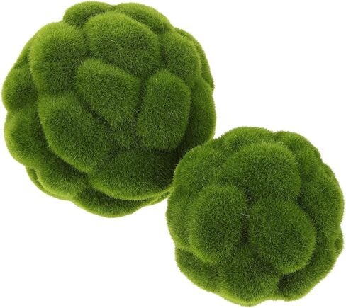 Garneck 2pcs Green Balls Decorative 2 Size Artificial Fake Faux Decor Covered Topiary Balls for Floral Arrangements Fairy Gardens and Crafting in Saudi Arabia