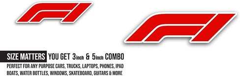2 (Pieces) 3" and 5" F0rmula 1 Sticker, Waterproof Vinyl Decals for Many Purpose Like Cars, Trucks, Laptops, Phones, Windows and More in Saudi Arabia