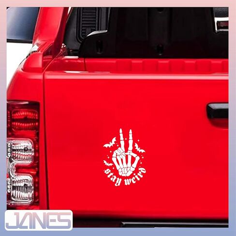 janes البقاء غريب القوطية صائق، الأشعة فوق البنفسجية dtf نقل سيارة صائق، الخيال الهيكل العظمي السلام علامة ملصقات نافذة السيارة، الجمالية هالوين الخفافيش سيارة الشارات للنساء الرجال، bookish سيارة الشارات للشاحنات in Saudi Arabia