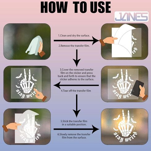 janes البقاء غريب القوطية صائق، الأشعة فوق البنفسجية dtf نقل سيارة صائق، الخيال الهيكل العظمي السلام علامة ملصقات نافذة السيارة، الجمالية هالوين الخفافيش سيارة الشارات للنساء الرجال، bookish سيارة الشارات للشاحنات in Saudi Arabia