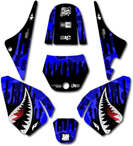 Blue Savage Design Racing Graphics kit is Compatible with PW80 All Years in Saudi Arabia