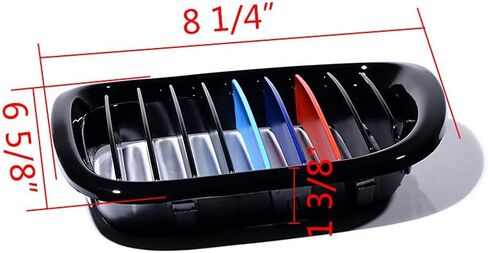 Gloss Black M Color Front Hood Bumper Kidney Grill Grille for 1995-2002 BMW Z3 M Roadster Coupe/Convertible 2-Door 1.9i 2.0i 2.2i 2.8i 3.0i in Kuwait