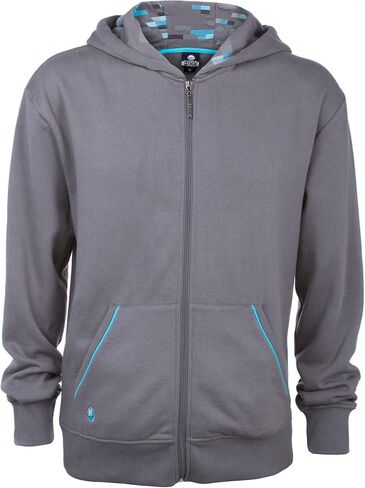 JINX Minecraft Big Boys' Diamond Premium Zip-Up Hoodie (Gray, Medium) in Saudi Arabia