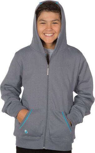 JINX Minecraft Big Boys' Diamond Premium Zip-Up Hoodie (Gray, Medium) in Saudi Arabia