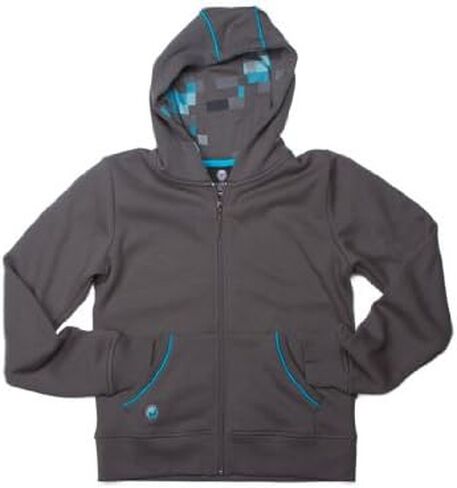 JINX Minecraft Big Boys' Diamond Premium Zip-Up Hoodie (Gray, Medium) in Saudi Arabia