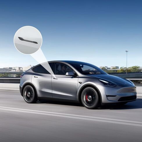 مجموعة غطاء مقبض الباب 4 قطع من طراز Tesla 3/Y (2017-2025) متوافقة مع المرتفعات والعرعر، ملحقات خارجية لحماية عتبات مقبض باب السيارة، ملصق ثلاثي الأبعاد من ألياف الكربون in Kuwait