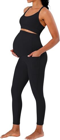 Sunvalix Maternity Leggings – Buttery Soft Over The Belly Yoga Pants for Spring & Summer, Workout & Lounge in Saudi Arabia