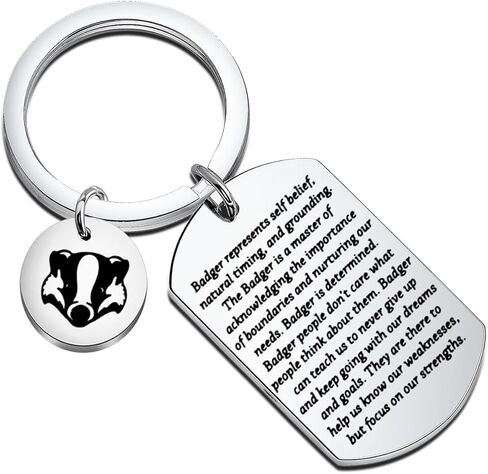 FAADBUK Badger Gift Inspirational Gift for Badger Lover Badger Keychain Animal Lover Gift in Kuwait