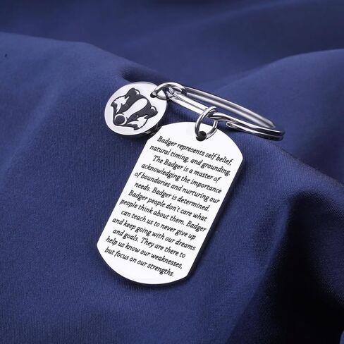 FAADBUK Badger Gift Inspirational Gift for Badger Lover Badger Keychain Animal Lover Gift in Kuwait