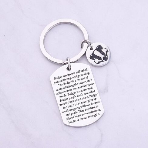 FAADBUK Badger Gift Inspirational Gift for Badger Lover Badger Keychain Animal Lover Gift in Kuwait