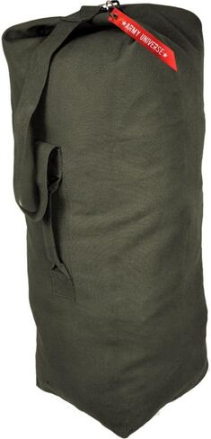 Top Load Heavyweight Cotton Canvas Tactical Military Duffle Bag Carryall Shoulder Storage Bulk Travel Bag, Olive Drab - 14" x 14" x 41" in Saudi Arabia