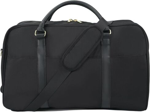Travel Duffle Bag for Women & Men - Weekender Overnight Bag, Large Carry-On Gym Bag, Sports Duffel, Hospital Bag, Yoga Tote,Work Bag & Trolley Sleeve (Black) in Kuwait