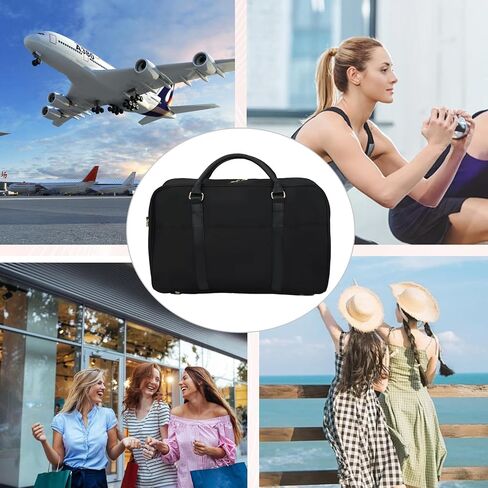 Travel Duffle Bag for Women & Men - Weekender Overnight Bag, Large Carry-On Gym Bag, Sports Duffel, Hospital Bag, Yoga Tote,Work Bag & Trolley Sleeve (Black) in Kuwait