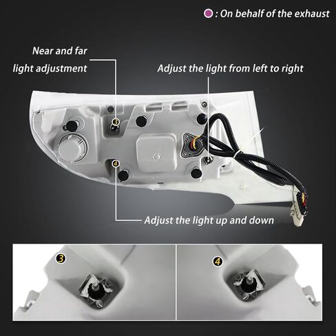 Headlight Assembly Fit for 2010-2015 International Terrastar Truck,DOT and SAE Approved Headlamp OE Replacement Left Driver & Passenger Right Side (A Pair) (Black) in Saudi Arabia