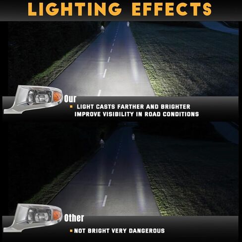 Headlight Assembly Fit for 2010-2015 International Terrastar Truck,DOT and SAE Approved Headlamp OE Replacement Left Driver & Passenger Right Side (A Pair) (Black) in Saudi Arabia