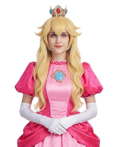 miccostumes Women Golden Wig Adult Anime Princess Cosplay Long Curly Synthetic Hair in Saudi Arabia