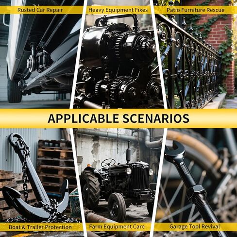 2-in-1 Rust Converter & Metal Primer, 35 Oz Black Rust Inhibitor Paint Primer, Rust Remover for Metal, Long-Lasting Rust Preventative Coating Rust Reformer Heat Resistance Rust Paint Cover in Kuwait