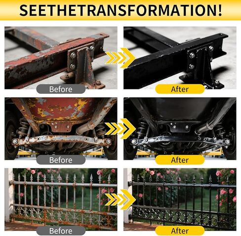 2-in-1 Rust Converter & Metal Primer, 35 Oz Black Rust Inhibitor Paint Primer, Rust Remover for Metal, Long-Lasting Rust Preventative Coating Rust Reformer Heat Resistance Rust Paint Cover in Kuwait