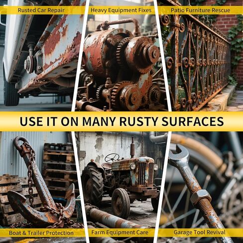 2-in-1 Rust Converter & Metal Primer, 35 Oz Black Rust Inhibitor Paint Primer, Rust Remover for Metal, Long-Lasting Rust Preventative Coating Rust Reformer Heat Resistance Rust Paint Cover in Kuwait