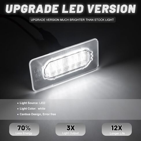 NJSBYL LED License Plate Light Assembly For 2014 2015 2016 2017 2018 Toyoto Corolla Rear Tag Lamp Number Plates Lights, White Direct Fit Replacement 2PCS/SET in Saudi Arabia