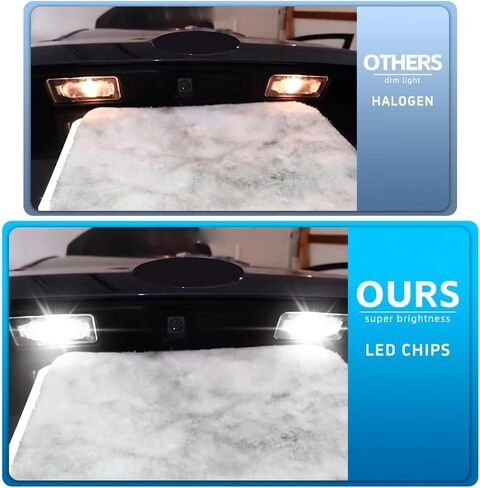 NJSBYL LED License Plate Light Assembly For 2014 2015 2016 2017 2018 Toyoto Corolla Rear Tag Lamp Number Plates Lights, White Direct Fit Replacement 2PCS/SET in Saudi Arabia