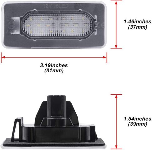 NJSBYL LED License Plate Light Assembly For 2014 2015 2016 2017 2018 Toyoto Corolla Rear Tag Lamp Number Plates Lights, White Direct Fit Replacement 2PCS/SET in Saudi Arabia