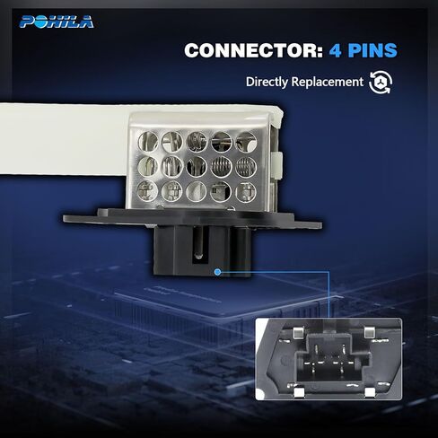 HVAC Heater Blower Motor Resistor Compatible with Dodge Vehicles - B1500, B2500, B3500 1997-1998, Ram 1500 Van, Ram 2500 Van, Ram 3500 Van 1999-2003 in Kuwait