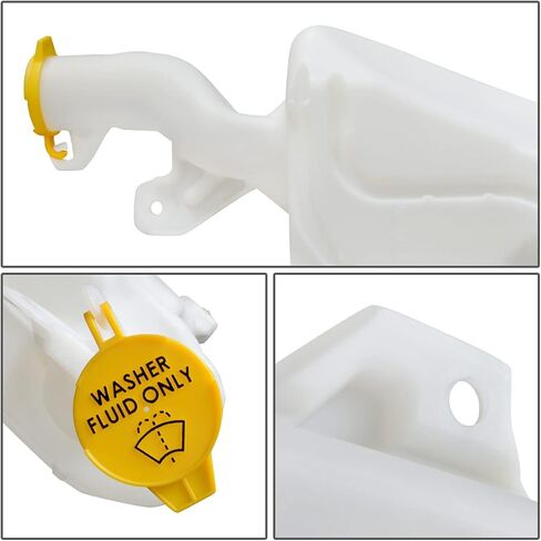 Auto Dynasty CH1288272 Factory Style Car Windshield Washer Reservoir Tank - Reservoir Cap | Washer Fluid Pump | Fluid Level Sensor - Compatible with Jeep Compass 17-20, White in Saudi Arabia
