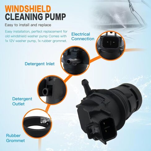 USonline911 85330-60190 Windshield Washer Pump For Toyota Prius 2004-2014 Repl.# 85330-AE010, 85330-60180, 85330-21010 in Saudi Arabia