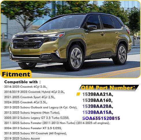 فلاتر زيت المحرك 15208AA21A مناسبة لسوبارو 2013-25 Outback & Legacy، 2012-25 Impreza، 2011-25 Forester، 2016-25 Crosstrek، 2013-25 XV Crosstrek، 2019-25 Ascent استبدال 15208AA160,15208AA20A(3 حزمة) in Saudi Arabia