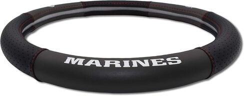 Elektroplate Officially Licensed US Marine Corps Premium Steering Wheel Cover - Small Size - Fits Cars with Diameter 13.9" to 14.6" in Saudi Arabia