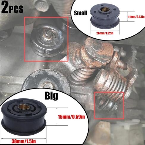 طقم إصلاح البطانات المتحولة لرافعة ناقل الحركة لسيارة Hyundai Elantra 2011-2016، لـ Sonata 2007-2012، - تتضمن جلبة صلبة ودبوس قفل (2460A109 صغير + 2460A108 كبير) in Kuwait