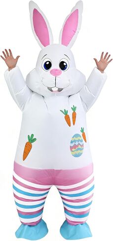زي أرنب عيد الفصح للبالغين، زي أرنب قابل للنفخ، فستان فاخر للرجال والنساء البالغين in Kuwait
