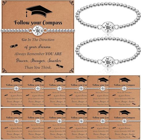 Tondiamo 12 Sets Graduation Bracelet Gifts Set Class of 2026 Graduate College High School Inspirational Gift for Classmates in Saudi Arabia