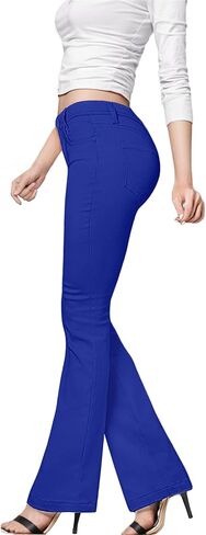 Hybrid & Company Womens Hyper Ultra Stretch Comfy Boot Cut Leg Flare Work Casual Pants in Saudi Arabia