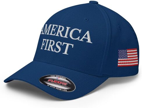 FX America First Fitted Hat Embroidered Curved Bill Mid Crown Closed-Back Structured Twill Cap in Saudi Arabia