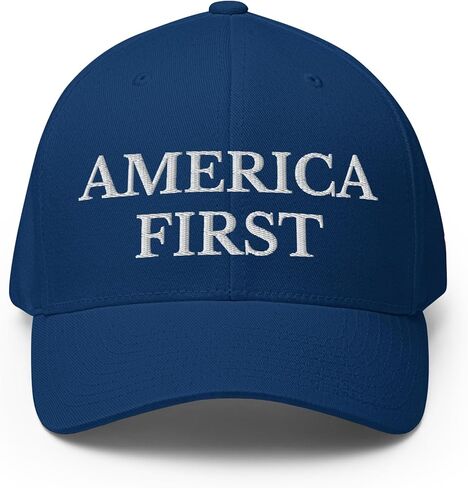 FX America First Fitted Hat Embroidered Curved Bill Mid Crown Closed-Back Structured Twill Cap in Saudi Arabia