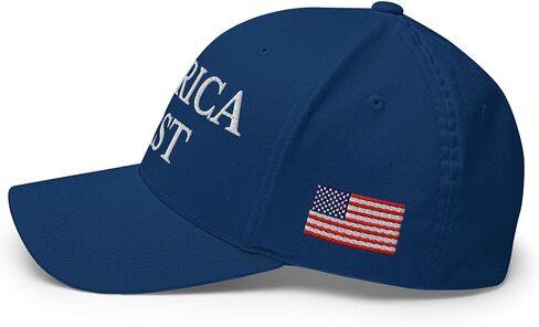 FX America First Fitted Hat Embroidered Curved Bill Mid Crown Closed-Back Structured Twill Cap in Saudi Arabia