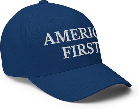 FX America First Fitted Hat Embroidered Curved Bill Mid Crown Closed-Back Structured Twill Cap in Saudi Arabia
