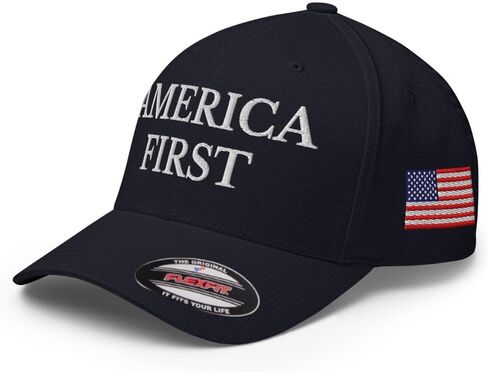 FX America First Fitted Hat Embroidered Curved Bill Mid Crown Closed-Back Structured Twill Cap in Saudi Arabia