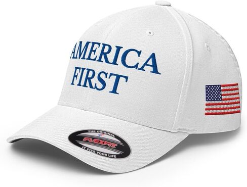 FX America First Fitted Hat Embroidered Curved Bill Mid Crown Closed-Back Structured Twill Cap in Saudi Arabia