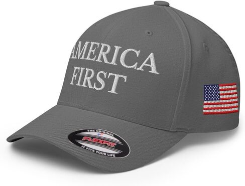 FX America First Fitted Hat Embroidered Curved Bill Mid Crown Closed-Back Structured Twill Cap in Saudi Arabia