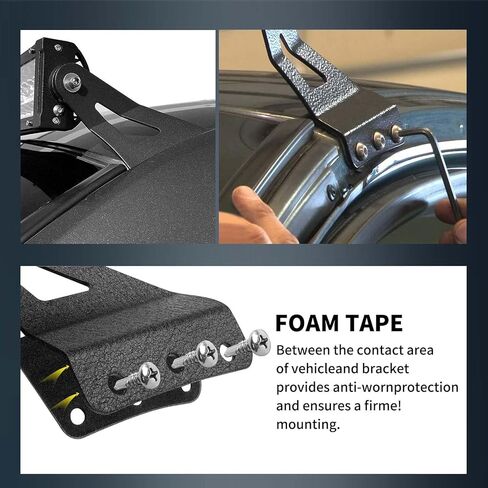 2 Pcs 52" Curved LED Light Bar Mounting Brackets for Upper Windshield - Fits 1999-2006 Chevy Silverado, Tahoe, Suburban, Avalanche & GMC Yukon Sierra in Kuwait