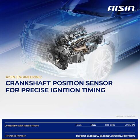 مستشعر موضع العمود المرفقي للمحرك AISIN CKSZ-00109 - متوافق مع Mazda Miata 1999-2005 المكشوفة 1.8L in Kuwait