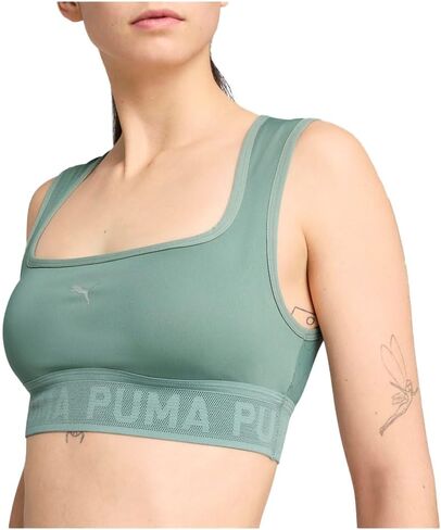PUMA Womens Move Lace Sports Bra Casual Casual - Green in Saudi Arabia