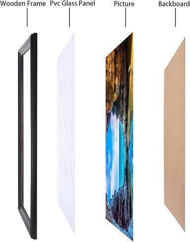 إطار صورة بانورامي مقاس 14 × 35 إطار صورة من الخشب الصلب الأسود مقاس 14 × 35 بوصة إطار رسم مقاس 14 × 35 بوصة (S23B1435) in Saudi Arabia