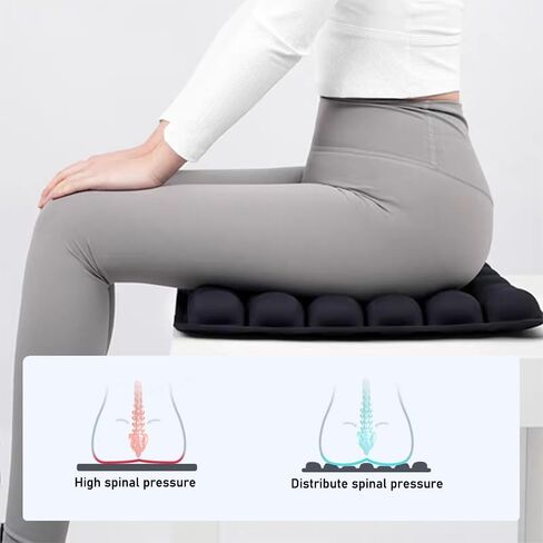 Sondor Travel Cushion - Inflatable Travel Seat Cushion for Airplane,3D Inflatable Air Cells Provide Body Support,for Wheelchairs,Driving,Office (Balck-49) in Saudi Arabia
