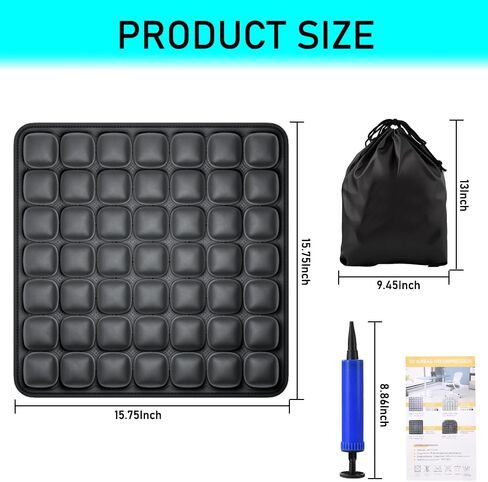 Sondor Travel Cushion - Inflatable Travel Seat Cushion for Airplane,3D Inflatable Air Cells Provide Body Support,for Wheelchairs,Driving,Office (Balck-49) in Saudi Arabia