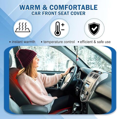 Buybai 1Pack Comfortbale غطاء مقعد جلدي أسود فريد من نوعه، وسادة غطاء مقعد عالمية، وسادة مقعد ناعمة للسفر وليس للمكتب المنزلي (أسود) (عبوتان أسود) in Kuwait